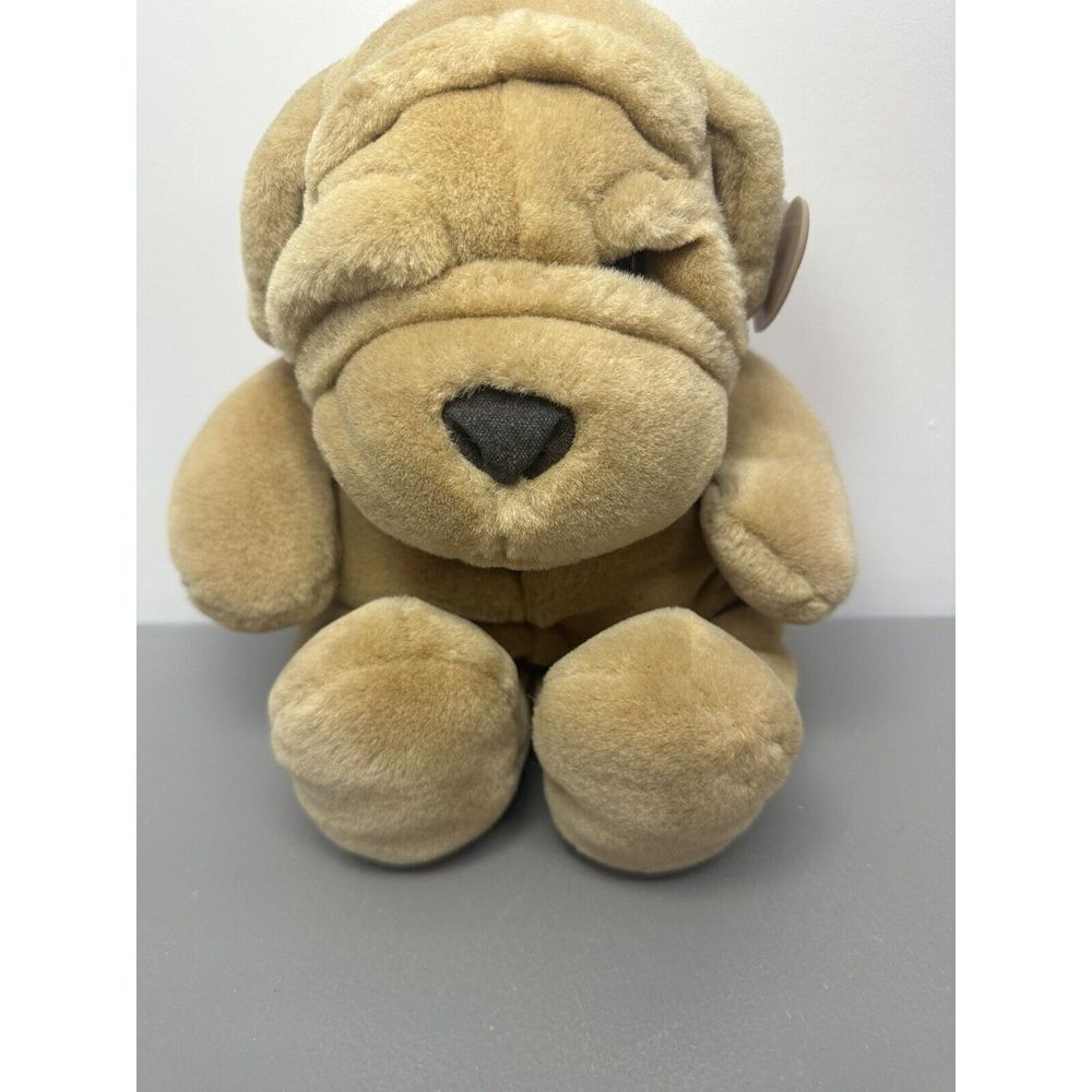 AG Carlton Cards Heartwarmers SHAR PEI DOG Plush 14‎ Inch Felt Nose #30